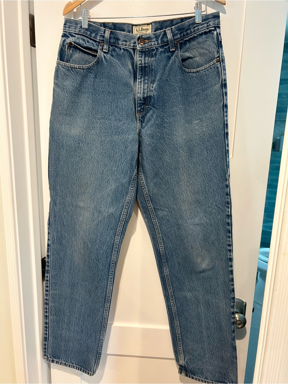 L.L. Bean Men's Relaxed Fit Straight-Leg Jeans 35x34
